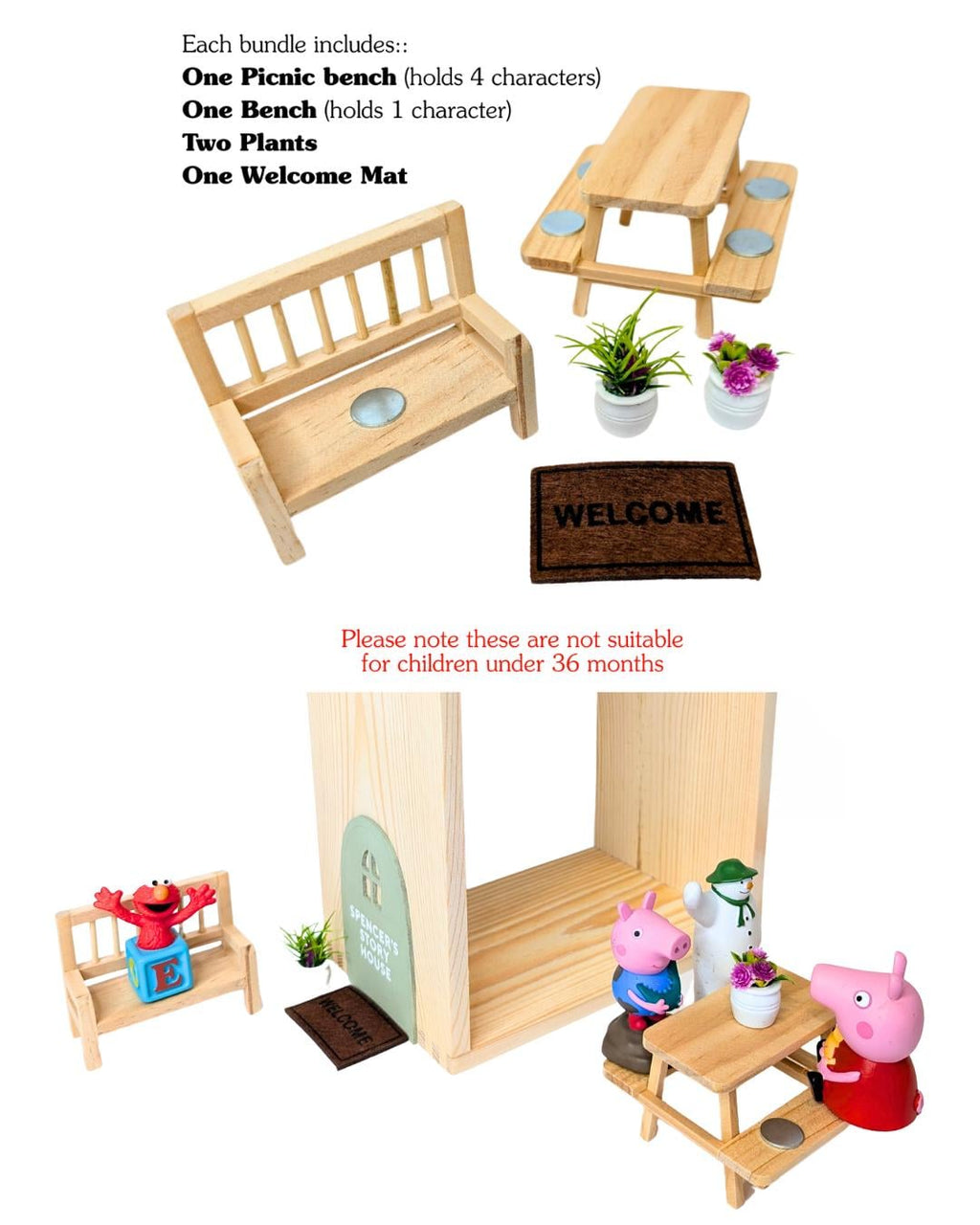 Personalised Wooden Tonie House | Tonie Storage & Play House for Kids | Gift for 3–6 Year Olds